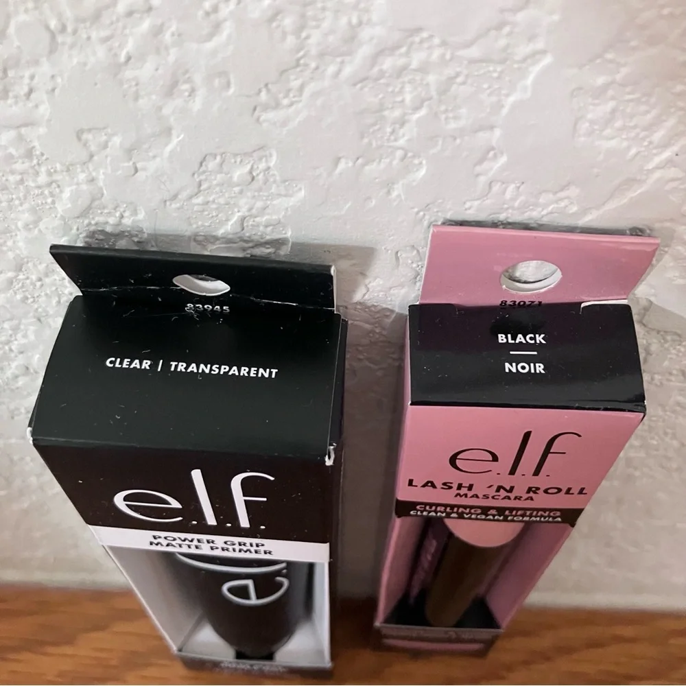 E.L.F. COSMETICS Power Grip Matte Primer Lash N Roll Mascara Travel Bundle NEW